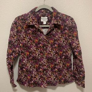 Christopher & Banks Women’s Petite Suit Jacket Size MP Purple/Pink